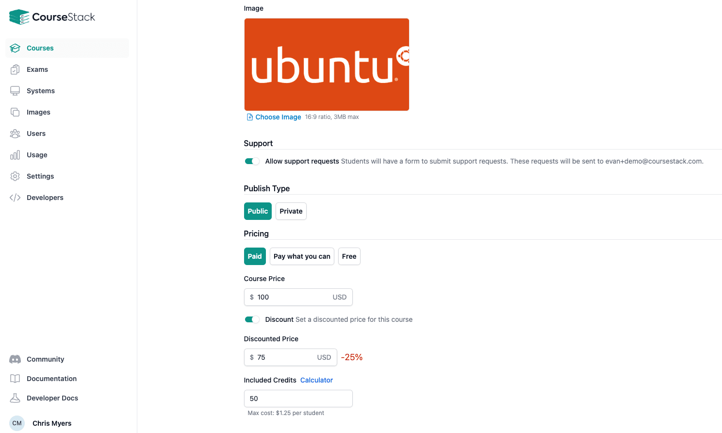 Revenue dashboard